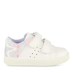 Baskets Baskets BLANC Fille Motif Iridescent Scratch