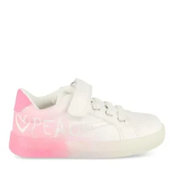 Baskets Baskets BLANC Fille Motif Coeurs Scratch