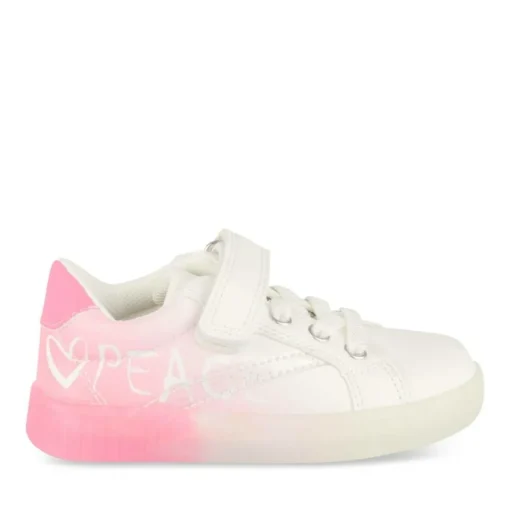 Baskets Baskets BLANC Fille Motif Coeurs Scratch