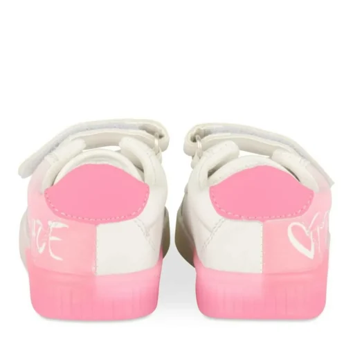 Baskets Baskets BLANC Fille Motif Coeurs Scratch