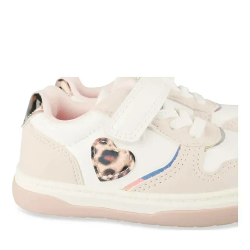 Baskets Baskets BLANC Fille Motif Coeurs Scratch