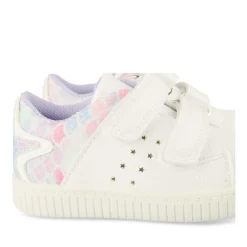 Baskets Baskets BLANC Fille Motif Iridescent Scratch