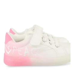 Baskets Baskets BLANC Fille Motif Coeurs Scratch