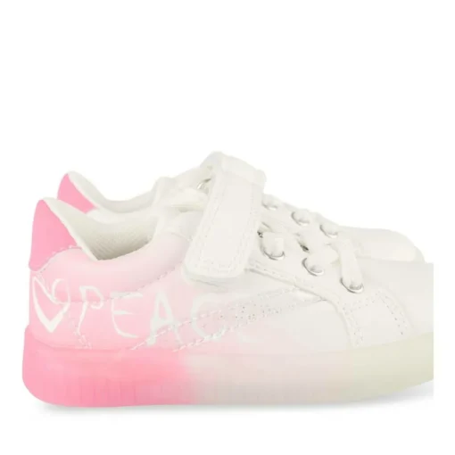 Baskets Baskets BLANC Fille Motif Coeurs Scratch
