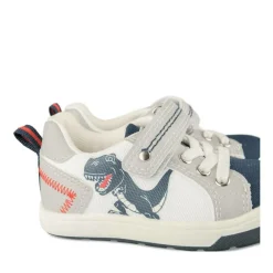 Baskets Baskets BLANC Garçon Motif Dinosaure Scratch