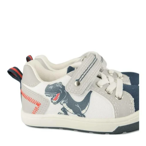 Baskets Baskets BLANC Garçon Motif Dinosaure Scratch