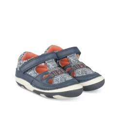 Baskets Baskets BLEU Garçon Motif Tropical Scratch