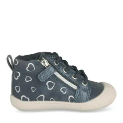 Baskets Baskets MARINE Fille Motif Coeurs Lacets
