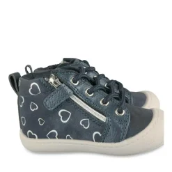 Baskets Baskets MARINE Fille Motif Coeurs Lacets