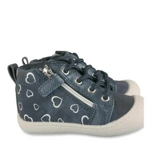 Baskets Baskets MARINE Fille Motif Coeurs Lacets