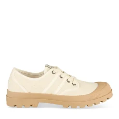 Baskets BEIGE Femme Motif Uni Lacets