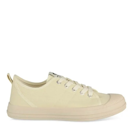 Baskets BEIGE Femme Motif Uni Lacets