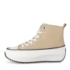 Baskets BEIGE Femme Motif Uni Lacets