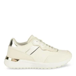 Baskets BEIGE Femme Motif Uni Lacets