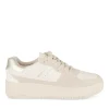 Baskets BEIGE Femme Motif Uni Lacets