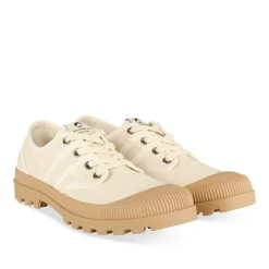Baskets BEIGE Femme Motif Uni Lacets