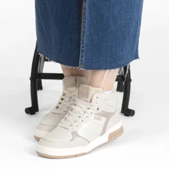 Baskets BEIGE Femme Motif Uni Lacets