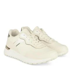 Baskets BEIGE Femme Motif Uni Lacets
