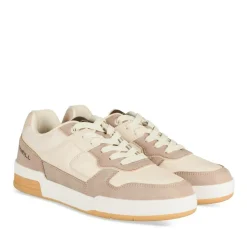 Baskets BEIGE Femme Motif Uni Lacets