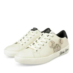 Baskets BEIGE Femme Motif Uni Lacets