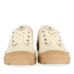 Baskets BEIGE Femme Motif Uni Lacets