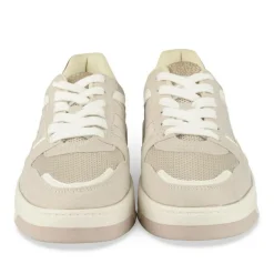 Baskets BEIGE Femme Motif Uni Lacets