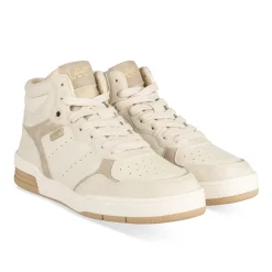 Baskets BEIGE Femme Motif Uni Lacets