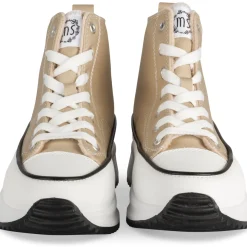 Baskets BEIGE Femme Motif Uni Lacets