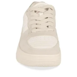 Baskets BEIGE Femme Motif Uni Lacets