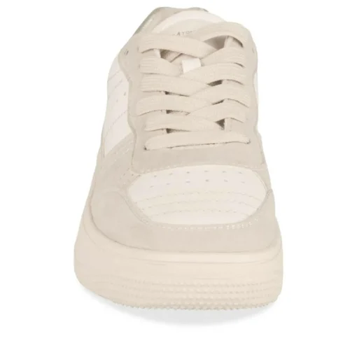 Baskets BEIGE Femme Motif Uni Lacets