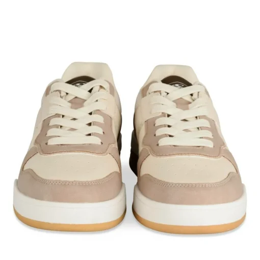 Baskets BEIGE Femme Motif Uni Lacets