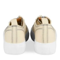 Baskets BEIGE Femme Motif Uni Lacets