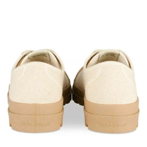 Baskets BEIGE Femme Motif Uni Lacets