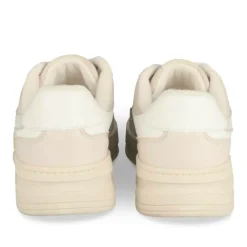 Baskets BEIGE Femme Motif Uni Lacets