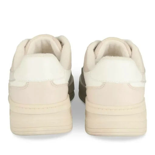 Baskets BEIGE Femme Motif Uni Lacets