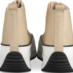Baskets BEIGE Femme Motif Uni Lacets