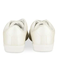Baskets BEIGE Femme Motif Iridescent Lacets