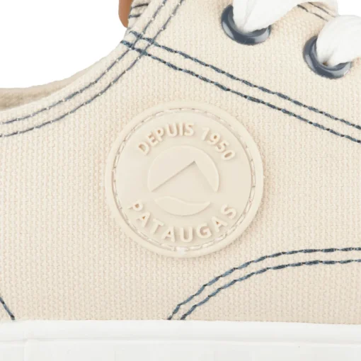 Baskets BEIGE Femme Motif Uni Lacets