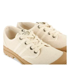 Baskets BEIGE Femme Motif Uni Lacets