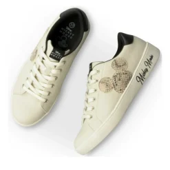 Baskets BEIGE Femme Motif Uni Lacets