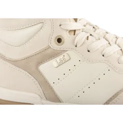 Baskets BEIGE Femme Motif Uni Lacets