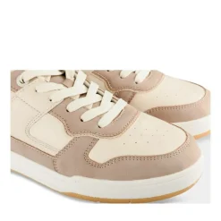 Baskets BEIGE Femme Motif Uni Lacets