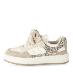 Baskets BEIGE Fille Motif Uni Scratch