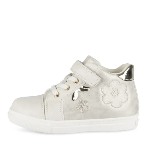 Baskets BEIGE Fille Motif Uni Scratch