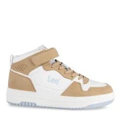 Baskets BEIGE Fille Motif Uni Scratch + Elastique