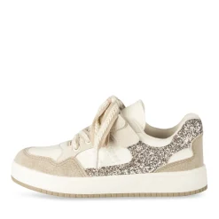 Baskets BEIGE Fille Motif Uni Scratch
