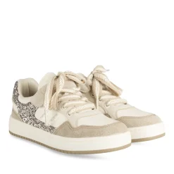 Baskets BEIGE Fille Motif Uni Scratch