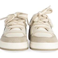 Baskets BEIGE Fille Motif Uni Scratch