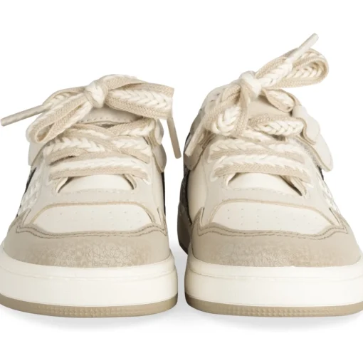 Baskets BEIGE Fille Motif Uni Scratch