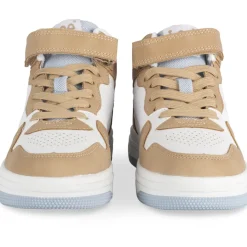 Baskets BEIGE Fille Motif Uni Scratch + Elastique